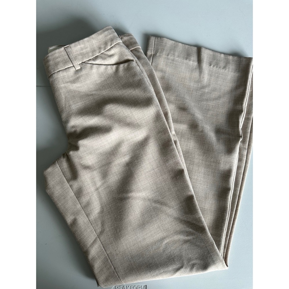 Express Design Studio Editor Pants Tan Wide Leg Dress Trousers 2 RN 55285